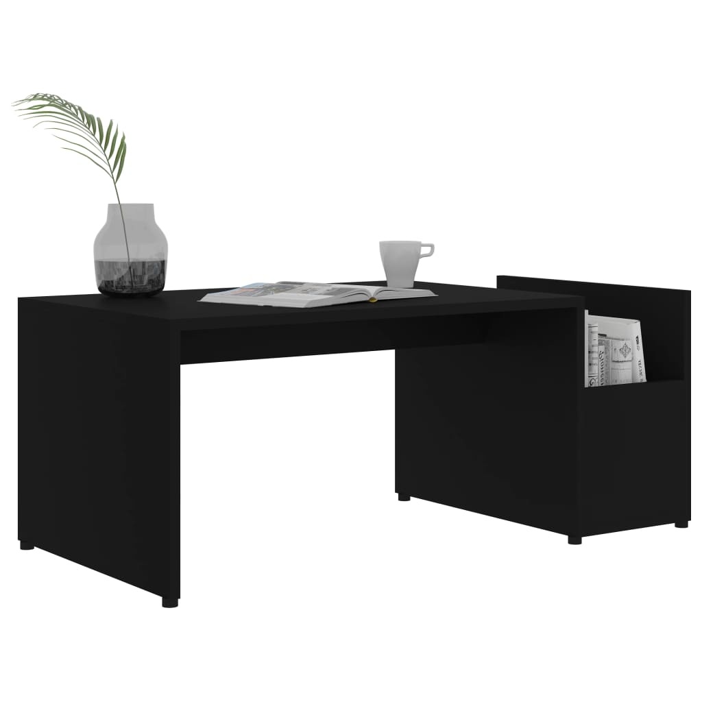 VidaXL Salontafel 90x45x35 cm bewerkt hout zwart