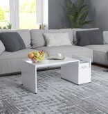 VidaXL Salontafel 90x45x35 cm bewerkt hout wit