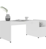 VidaXL Salontafel 90x45x35 cm bewerkt hout wit