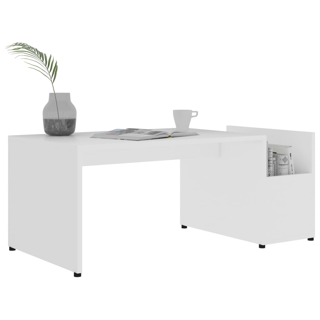 VidaXL Salontafel 90x45x35 cm bewerkt hout wit