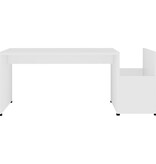 VidaXL Salontafel 90x45x35 cm bewerkt hout wit