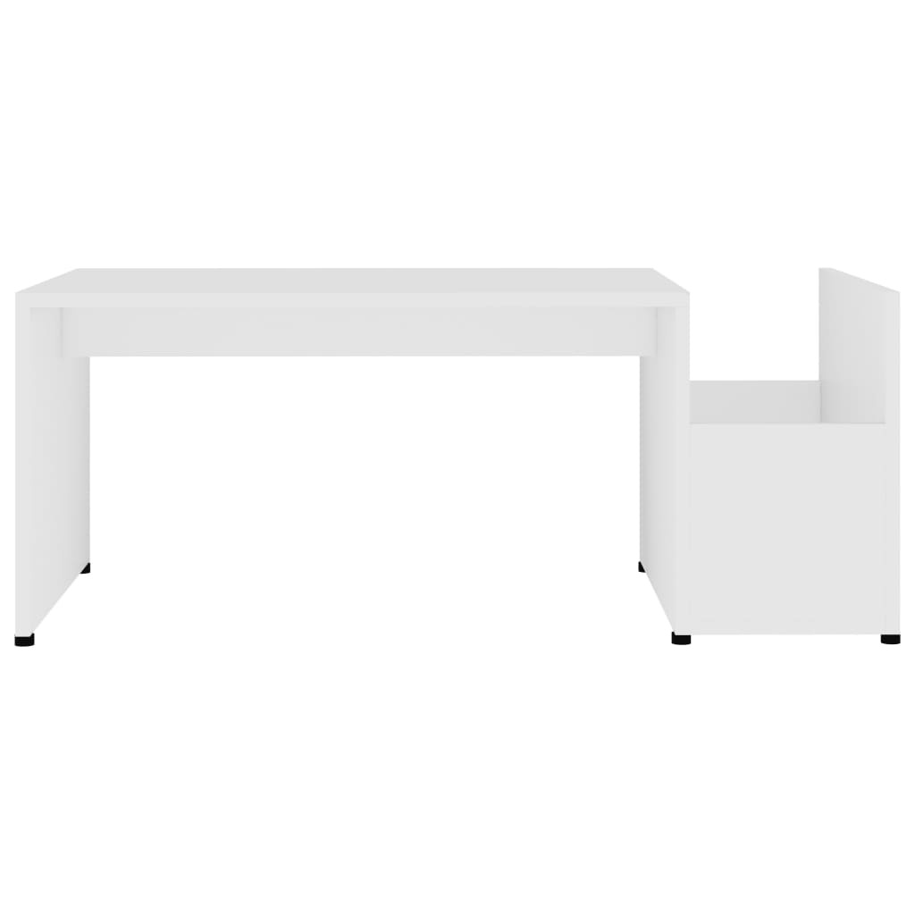 VidaXL Salontafel 90x45x35 cm bewerkt hout wit