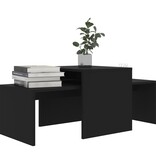 VidaXL Salontafelset 100x48x40 cm bewerkt hout zwart