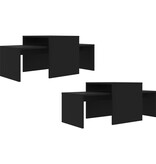 VidaXL Salontafelset 100x48x40 cm bewerkt hout zwart