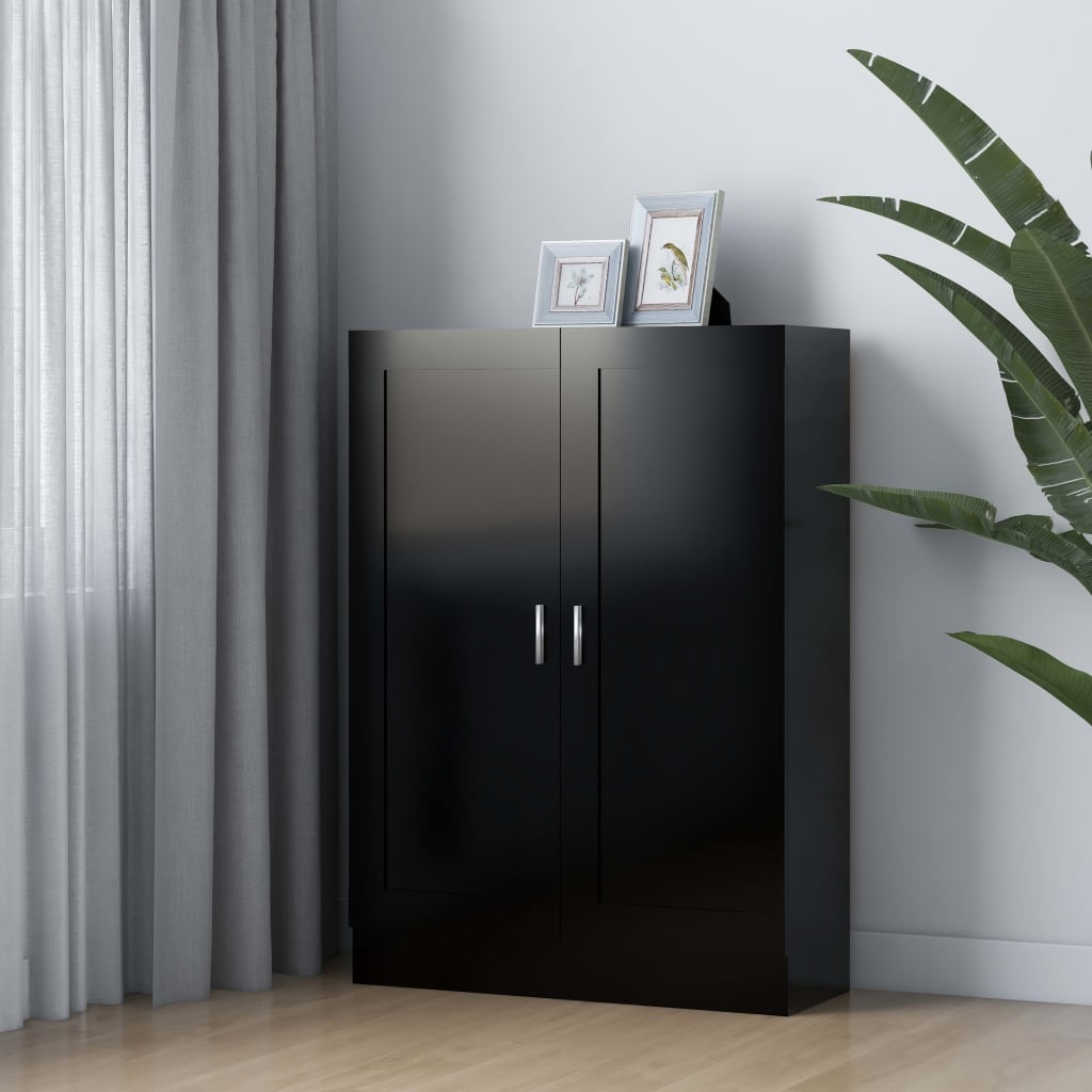 VidaXL Boekenkast 82,5x30,5x115 cm spaanplaat zwart