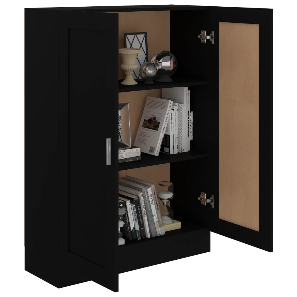 VidaXL Boekenkast 82,5x30,5x115 cm spaanplaat zwart