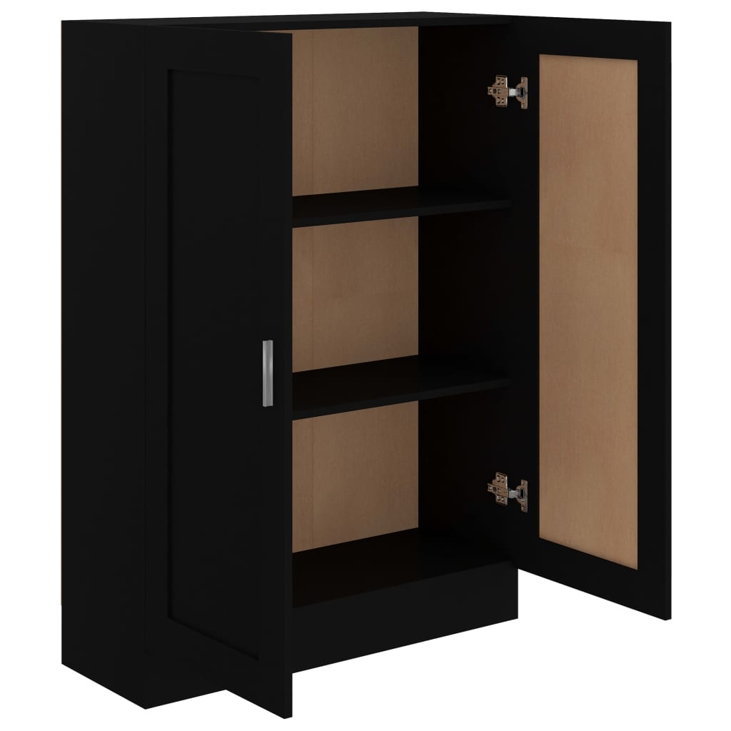 VidaXL Boekenkast 82,5x30,5x115 cm spaanplaat zwart