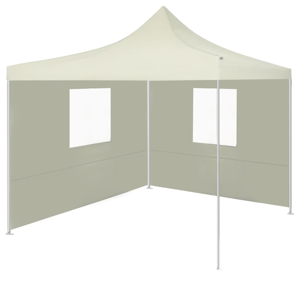 VidaXL Vouwtent met 2 wanden 3x3 m crème