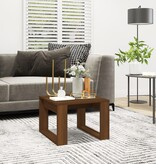 VidaXL Bijzettafel 50x50x35 cm bewerkt hout bruin eikenkleur