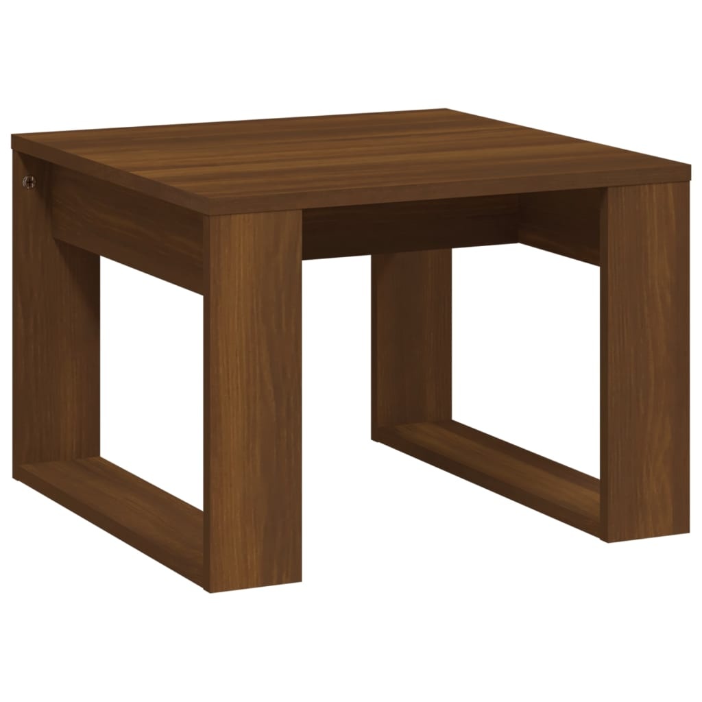 VidaXL Bijzettafel 50x50x35 cm bewerkt hout bruin eikenkleur
