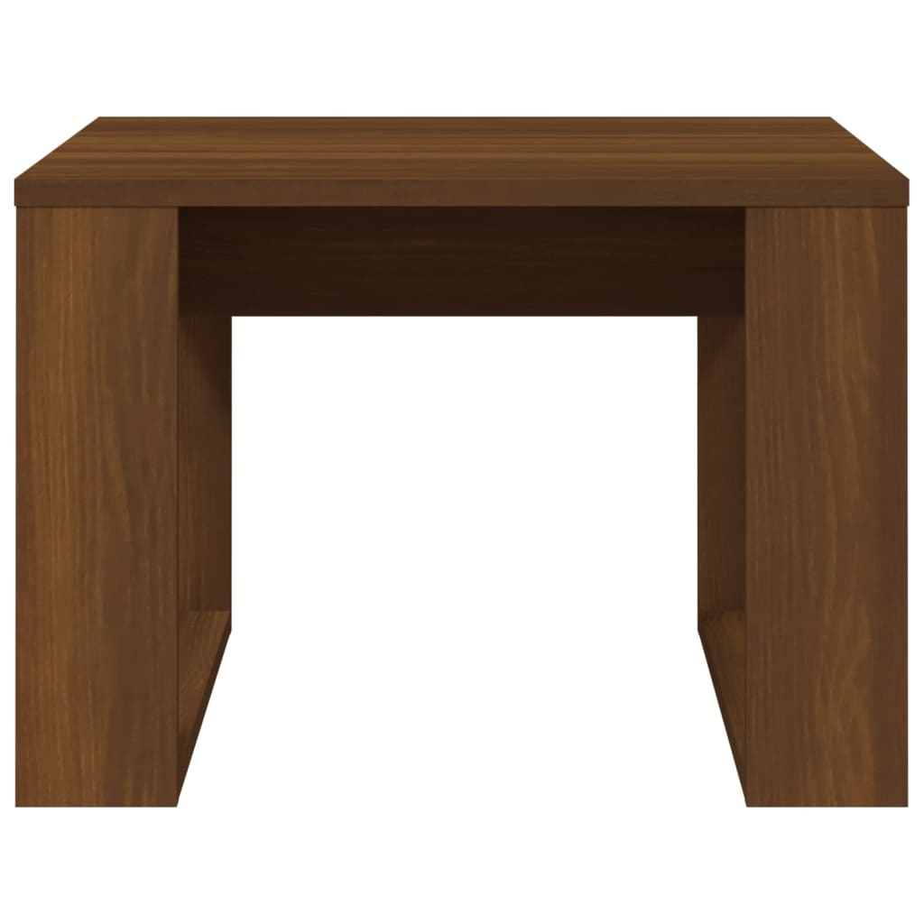 VidaXL Bijzettafel 50x50x35 cm bewerkt hout bruin eikenkleur