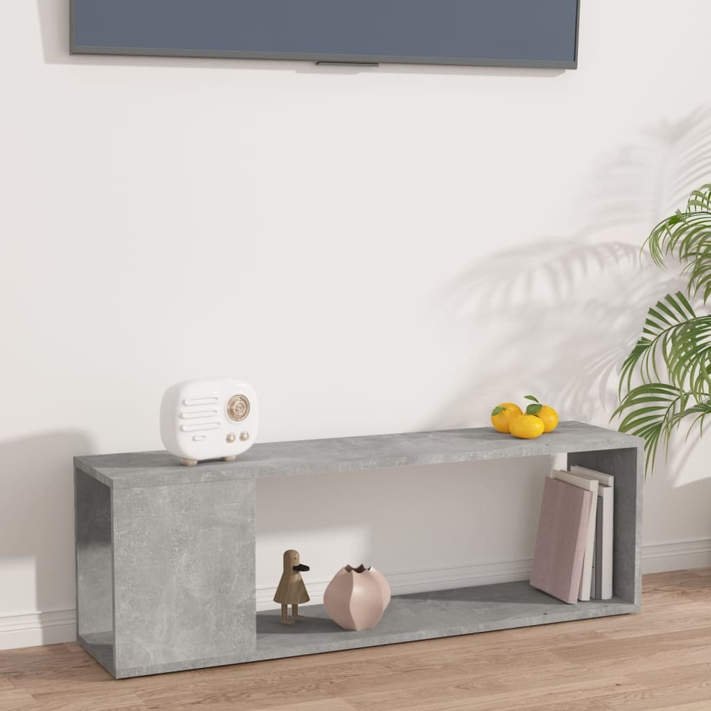 VidaXL Tv-meubel 100x24x32 cm bewerkt hout betongrijs