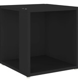 VidaXL Bijzettafel 33x33x34,5 cm spaanplaat zwart