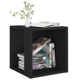 VidaXL Bijzettafel 33x33x34,5 cm spaanplaat zwart