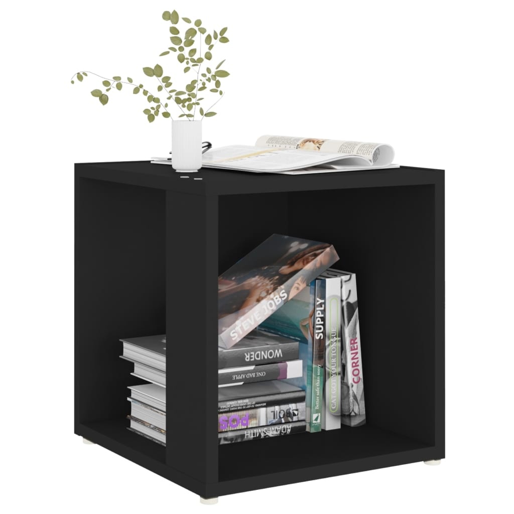 VidaXL Bijzettafel 33x33x34,5 cm spaanplaat zwart