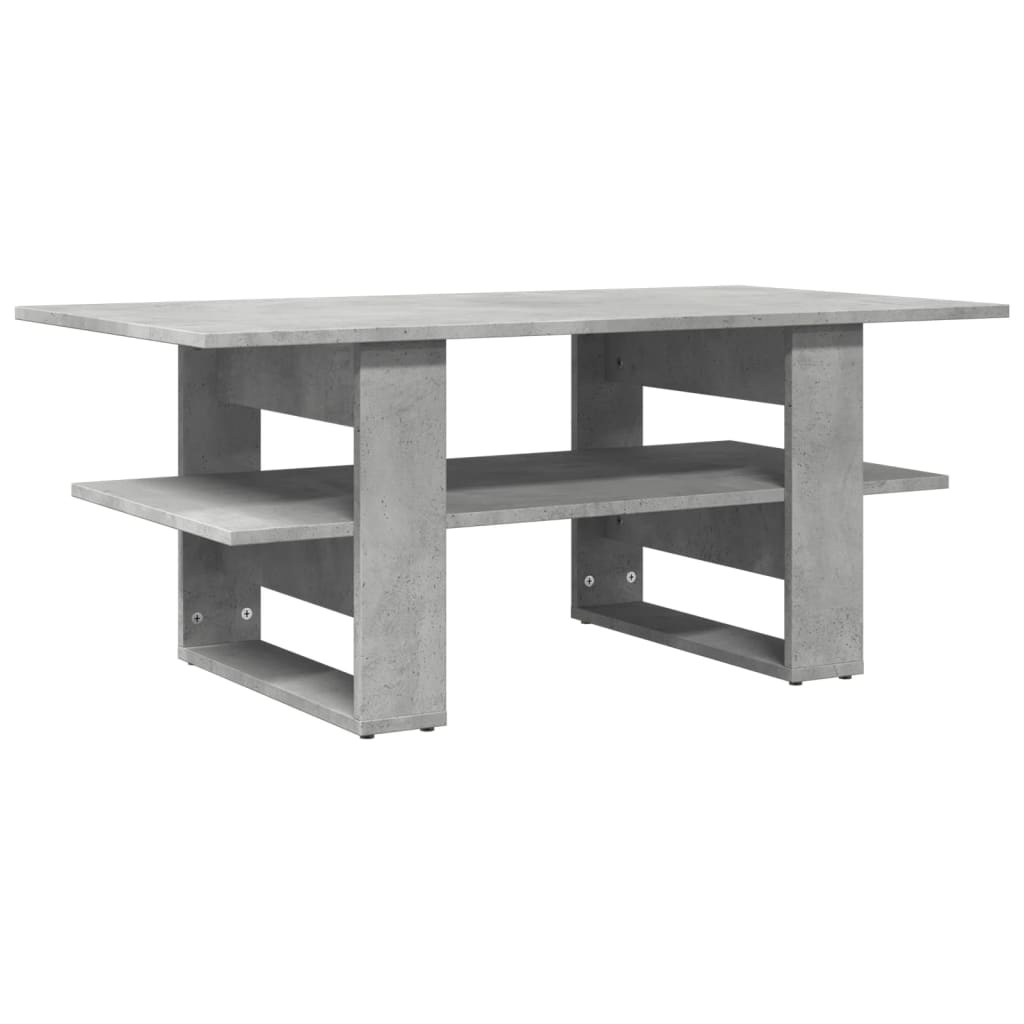 VidaXL Salontafel 102x55x42 cm bewerkt hout betongrijs