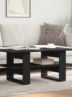 VidaXL Salontafel 102x50x45 cm bewerkt hout zwart