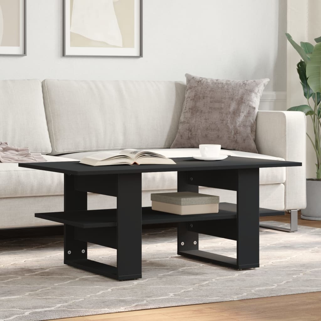 VidaXL Salontafel 102x50x45 cm bewerkt hout zwart