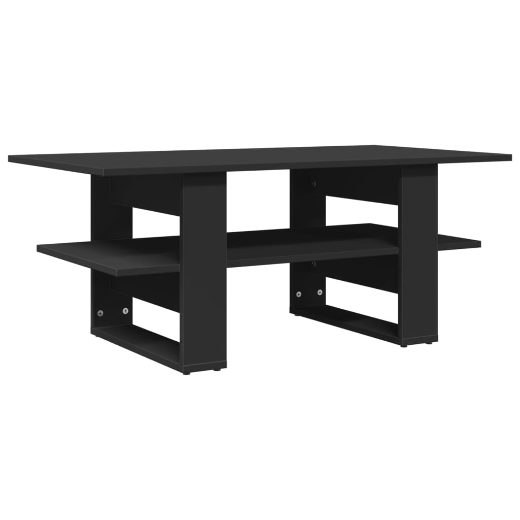 VidaXL Salontafel 102x50x45 cm bewerkt hout zwart