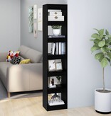 VidaXL Boekenkast/kamerscherm 40x30x198 cm zwart