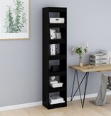 VidaXL Boekenkast/kamerscherm 40x30x198 cm zwart