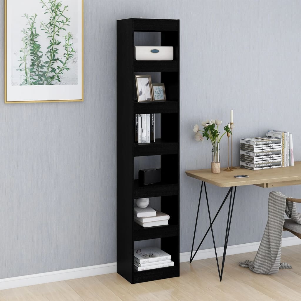 VidaXL Boekenkast/kamerscherm 40x30x198 cm zwart