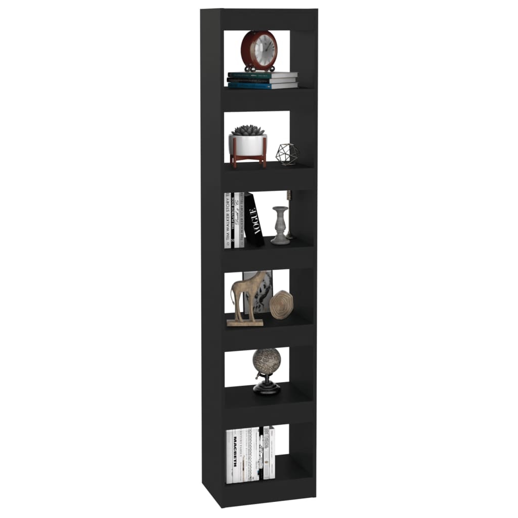 VidaXL Boekenkast/kamerscherm 40x30x198 cm zwart
