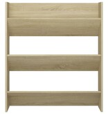 VidaXL Wandschoenenkast 80x18x90 cm bewerkt hout sonoma eikenkleur