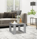 VidaXL Bijzettafel 50x50x35 cm bewerkt hout grijs sonoma eikenkleurig