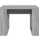 VidaXL Bijzettafel 50x50x35 cm bewerkt hout grijs sonoma eikenkleurig