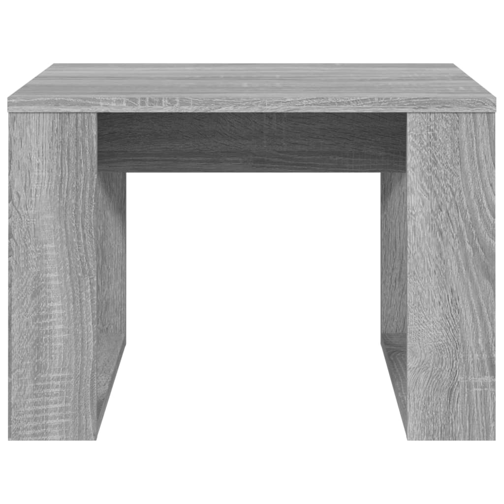 VidaXL Bijzettafel 50x50x35 cm bewerkt hout grijs sonoma eikenkleurig