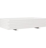 VidaXL Plantenbak 110x60x26,5 cm massief grenenhout wit