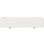 VidaXL Plantenbak 110x60x26,5 cm massief grenenhout wit
