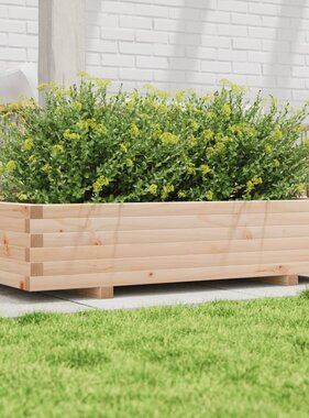 VidaXL Plantenbak 110x60x26,5 cm massief grenenhout