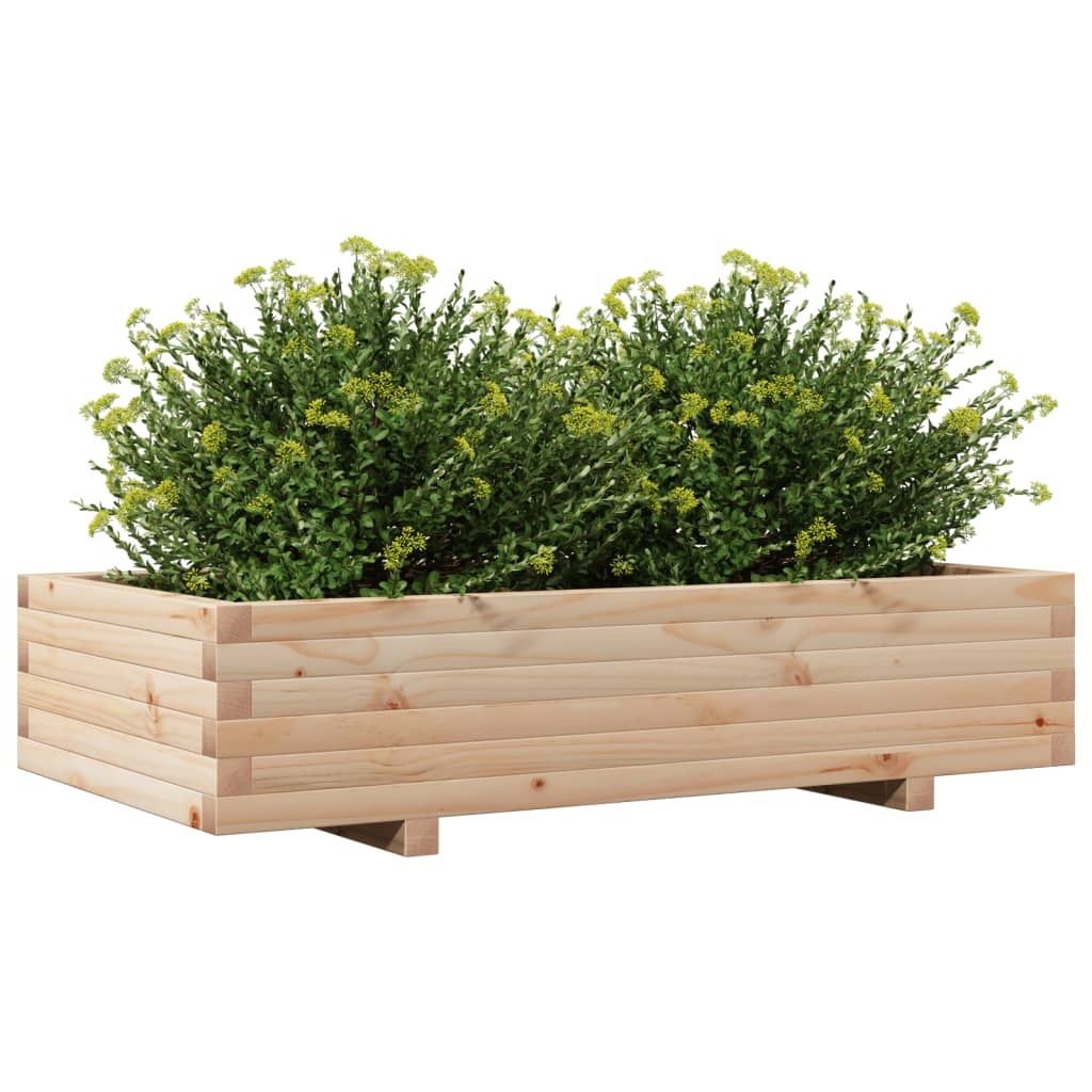 VidaXL Plantenbak 110x60x26,5 cm massief grenenhout