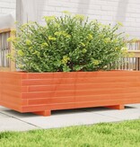 VidaXL Plantenbak 90x40x26,5 cm massief grenenhout wasbruin