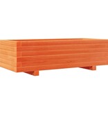 VidaXL Plantenbak 90x40x26,5 cm massief grenenhout wasbruin