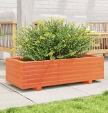 VidaXL Plantenbak 90x40x26,5 cm massief grenenhout wasbruin
