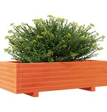 VidaXL Plantenbak 90x40x26,5 cm massief grenenhout wasbruin
