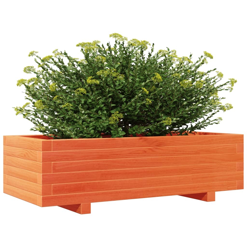 VidaXL Plantenbak 90x40x26,5 cm massief grenenhout wasbruin