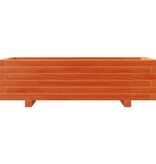 VidaXL Plantenbak 90x40x26,5 cm massief grenenhout wasbruin