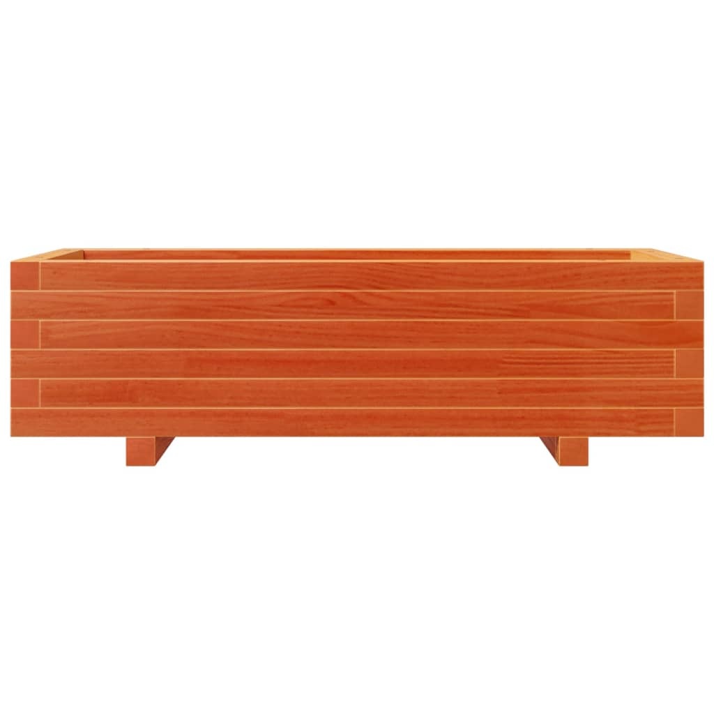 VidaXL Plantenbak 90x40x26,5 cm massief grenenhout wasbruin