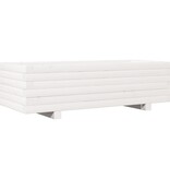VidaXL Plantenbak 90x40x26,5 cm massief grenenhout wit