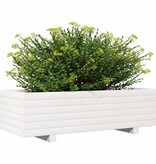 VidaXL Plantenbak 90x40x26,5 cm massief grenenhout wit