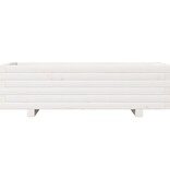 VidaXL Plantenbak 90x40x26,5 cm massief grenenhout wit