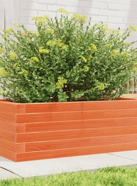 VidaXL Plantenbak 70x40x23 cm massief grenenhout wasbruin