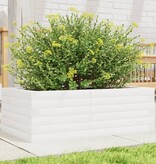VidaXL Plantenbak 70x40x23 cm massief grenenhout wit