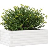 VidaXL Plantenbak 70x40x23 cm massief grenenhout wit