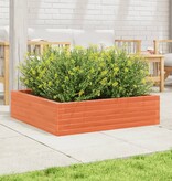 VidaXL Plantenbak 90x90x23 cm massief grenenhout wasbruin