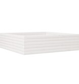 VidaXL Plantenbak 90x90x23 cm massief grenenhout wit